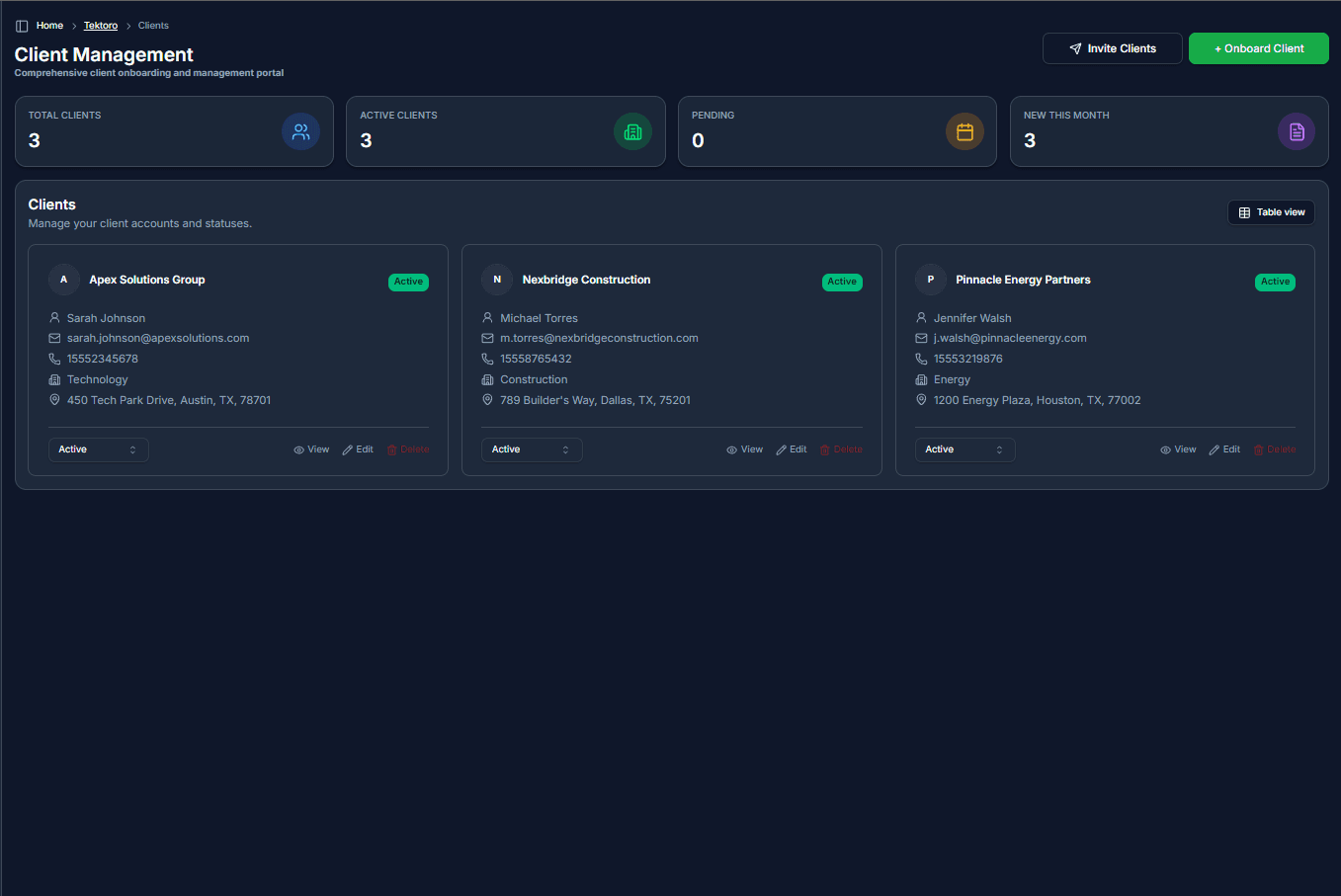 Client Portal & CRM